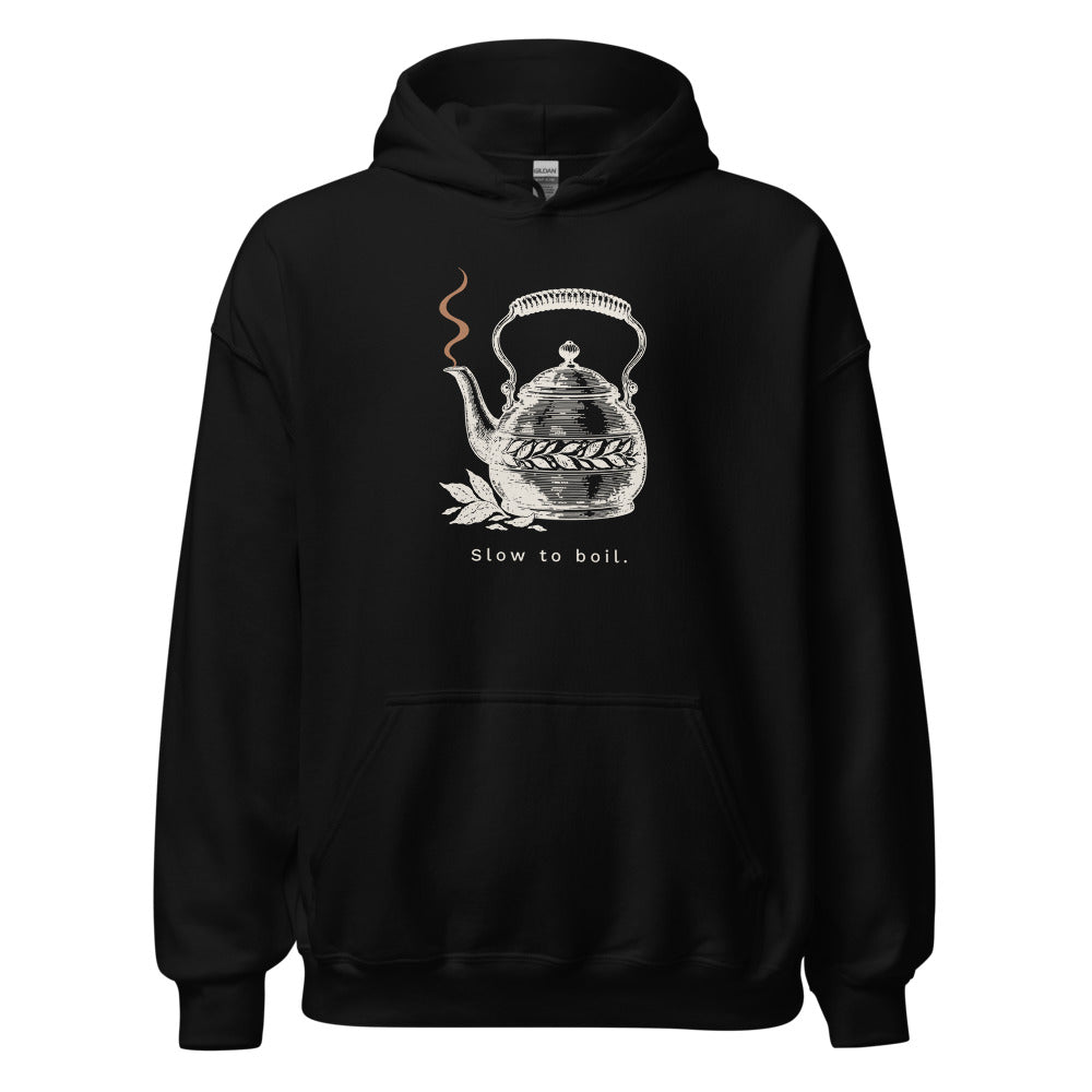 Slow to boil hoodie, Black