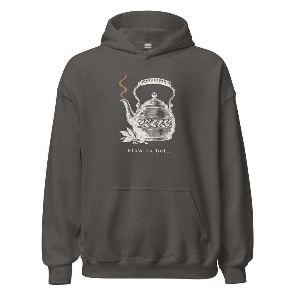 Slow to boil hoodie, Charcoal