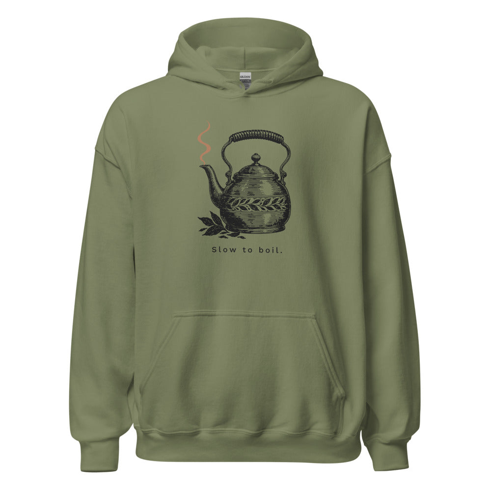 Slow to boil hoodie, Military Green
