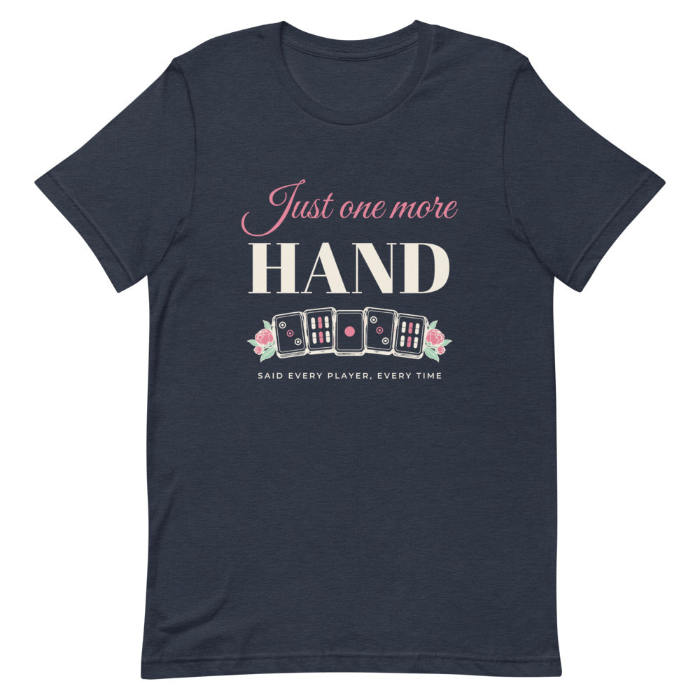 Just One More Hand tee, Heather Navy