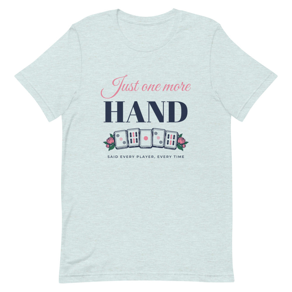 Just One More Hand tee, Heather Prism Ice Blue