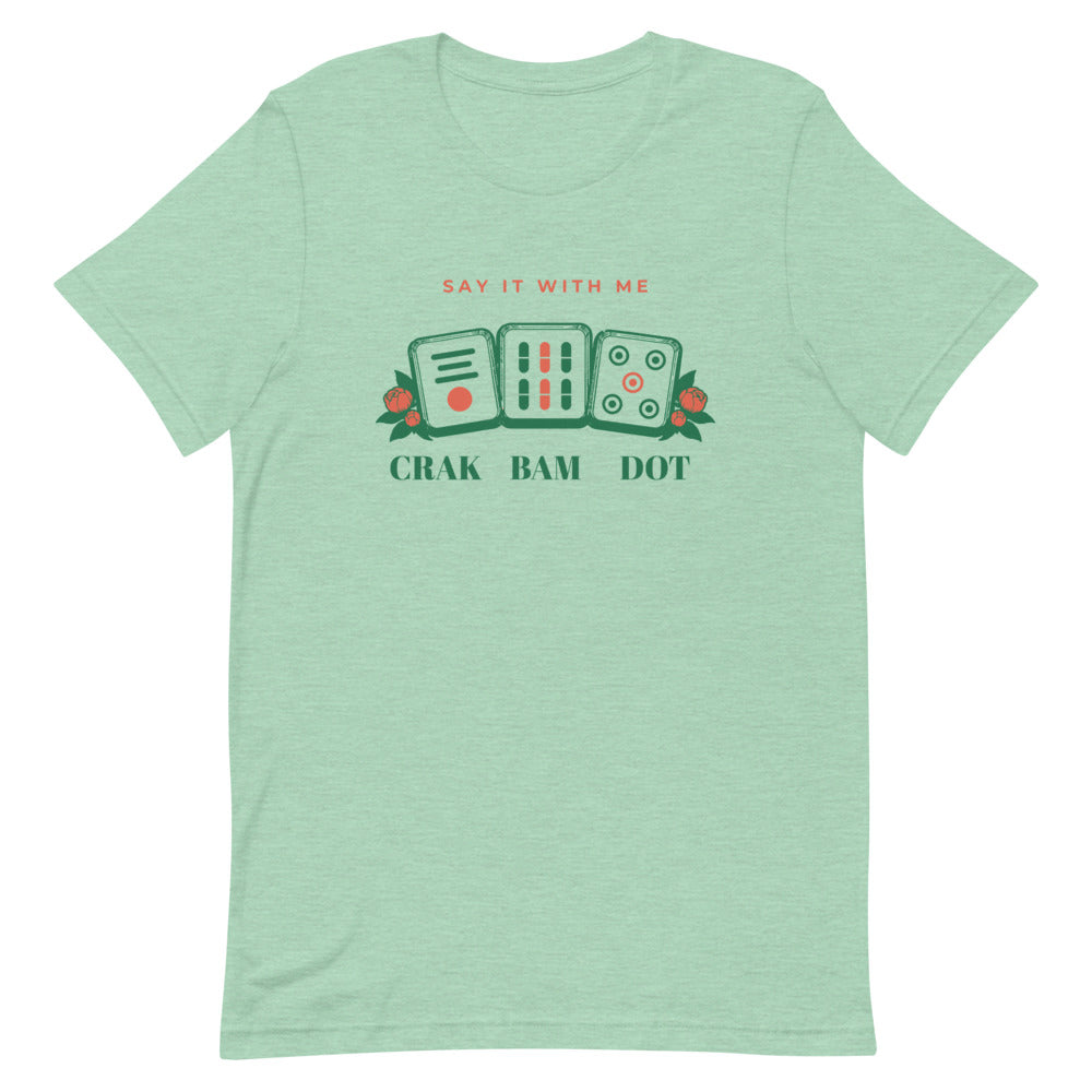 Crak Bam Dot tee, Heather Prism Mint