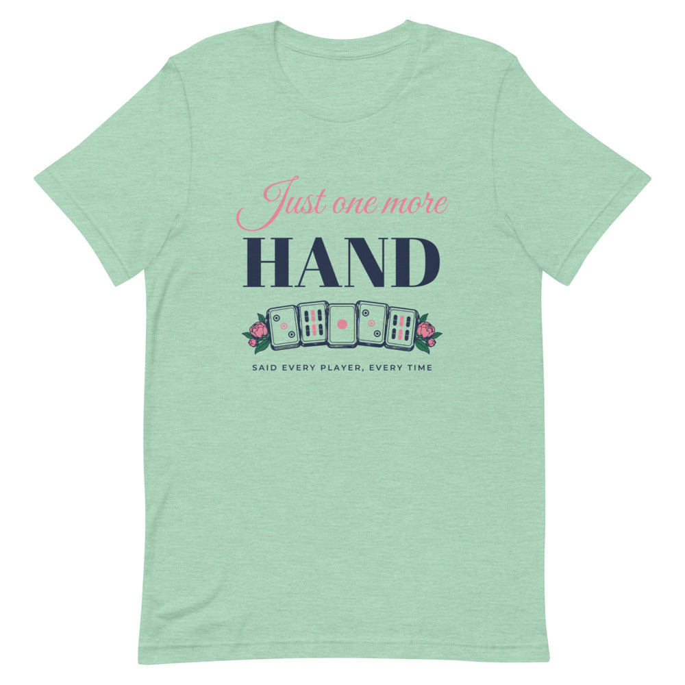 Just One More Hand tee, Heather Prism Mint