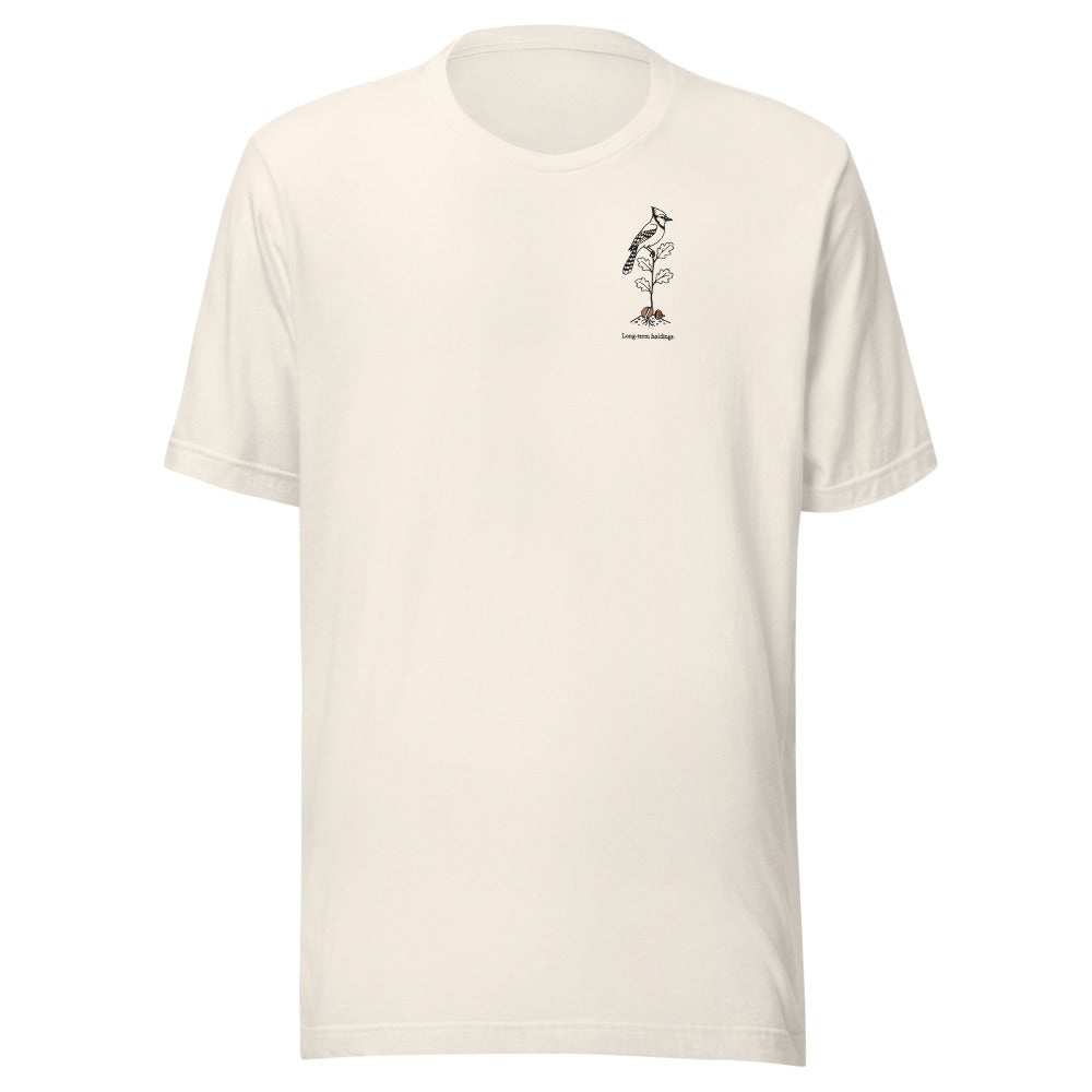 Long-term holdings blue jay tee, Vintage White