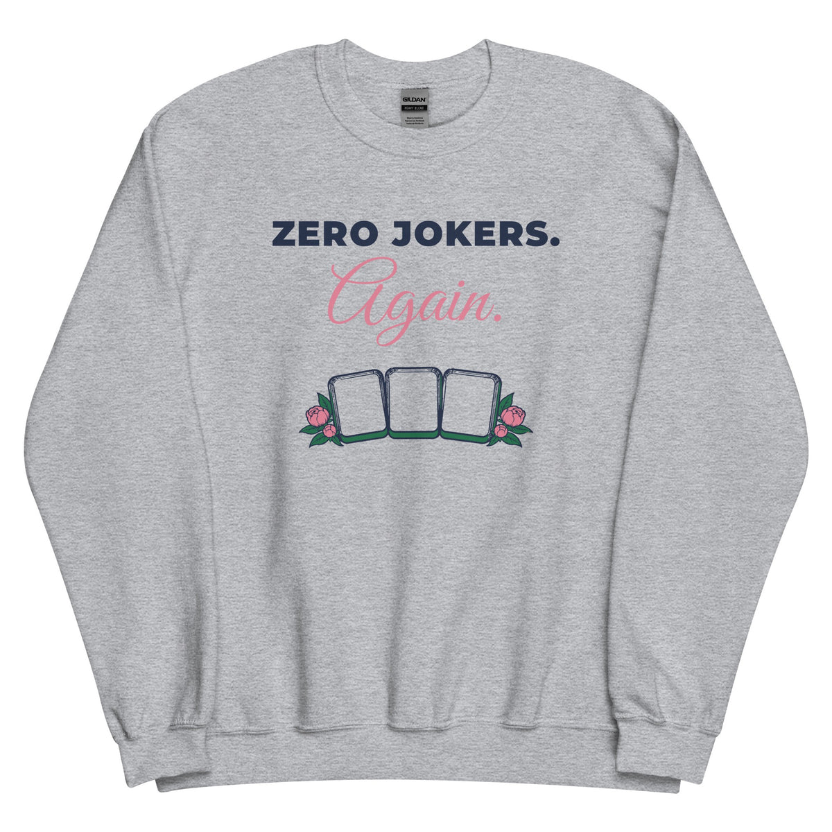 Zero Jokers. Again. Crewneck in Sport Grey