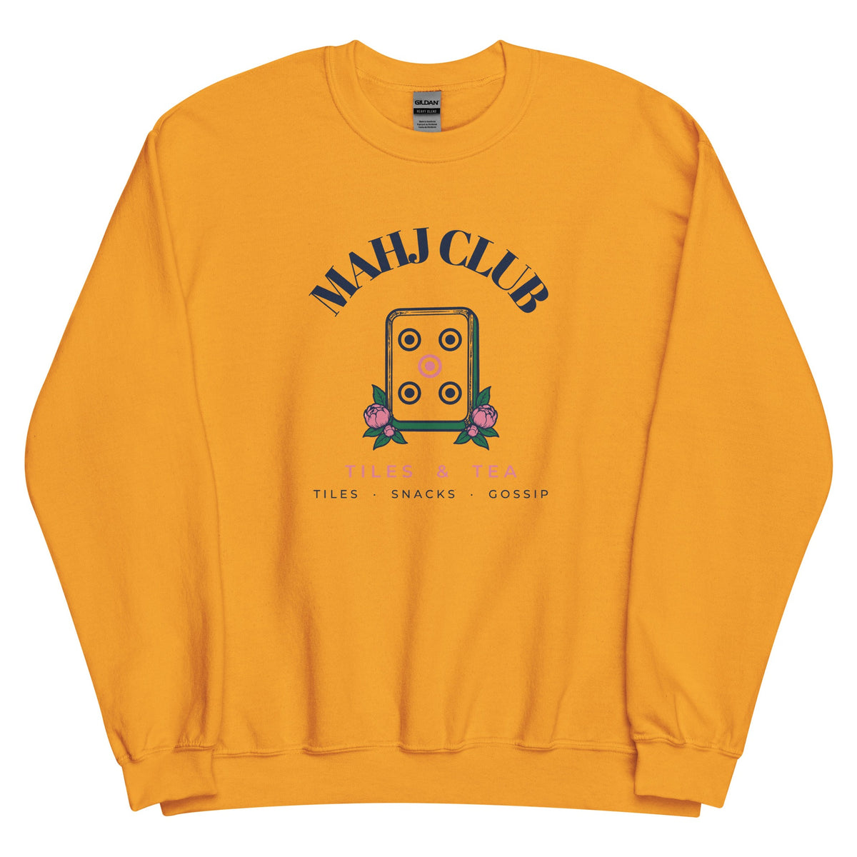 Mahj Club Crewneck in Gold