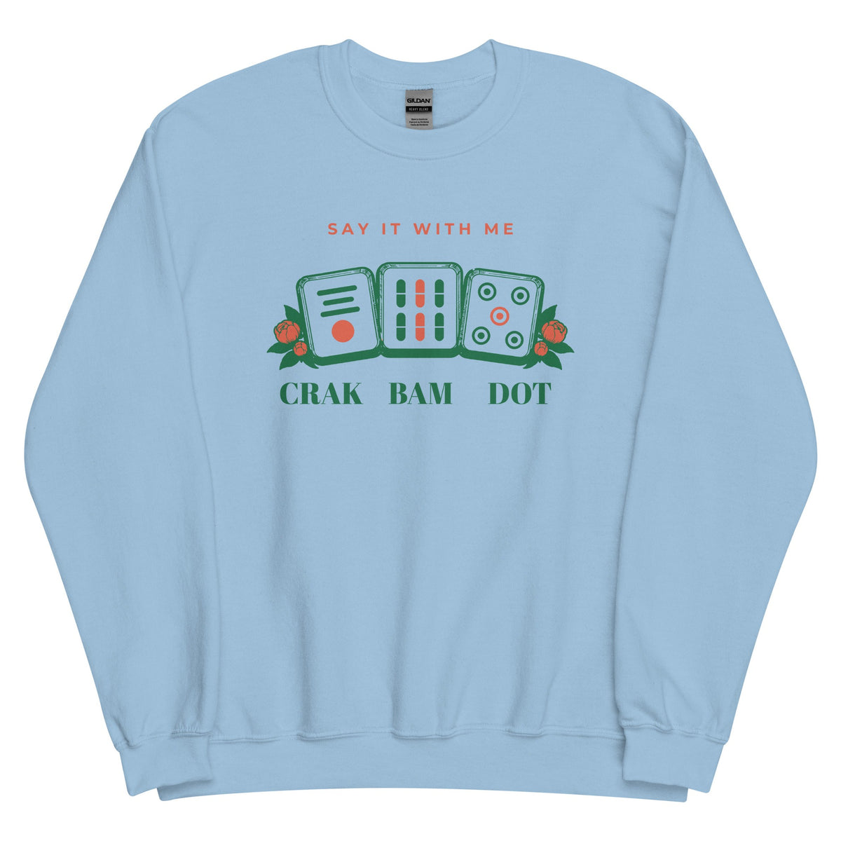 Crak Bam Dot Sweatshirt in Light Blue