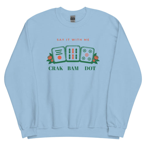 Crak Bam Dot Sweatshirt in Light Blue