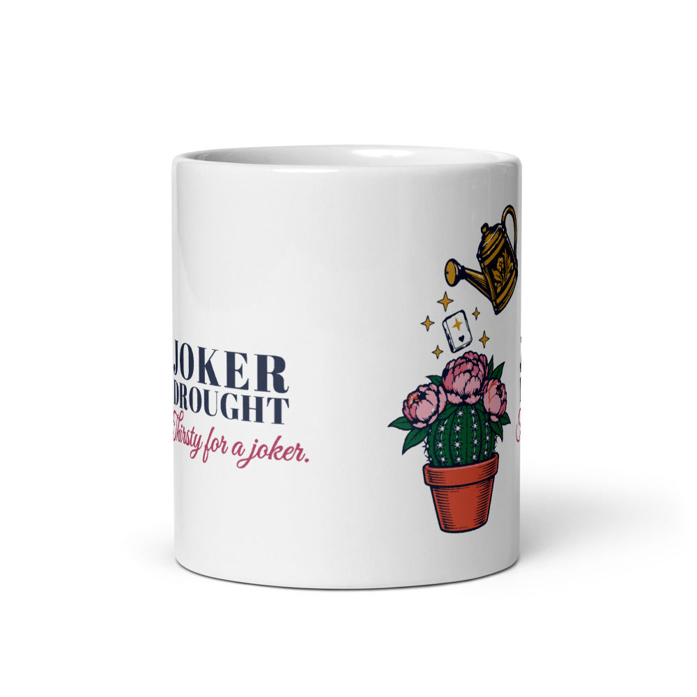 Joker Drought Thirsty for a Joker cactus mahjong mug, front view