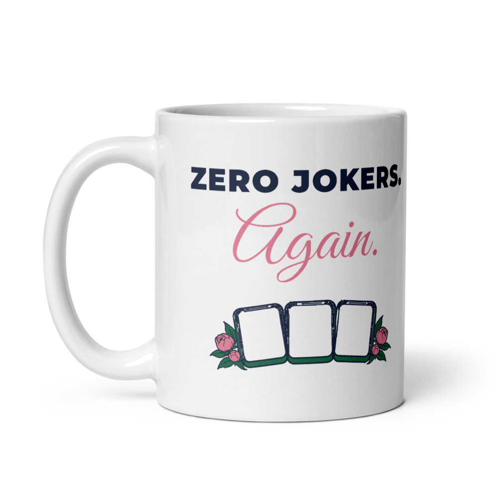 Zero Jokers. Again. mahjong mug, detail