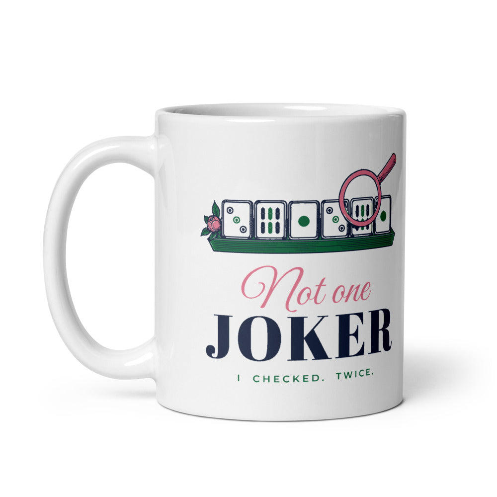 Not One Joker mahjong mug, detail
